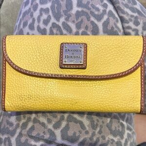 Dooney & Bourke Yellow Textured Wallet